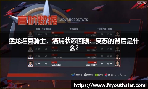 猛龙连克骑士，洛瑞状态回暖：复苏的背后是什么？